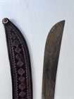 Vintage Incolma Sa Colombia Gavilan No  127 Machete With Tooled Leather Sheath