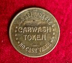 Vintage Brass Car Wash Token     Classic Car Design     No Cash Value     27mm