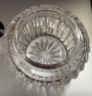American Brilliant Cut Glass Dresser Jar  Purple Tint No Lid