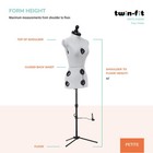 Twin-fit Adjustable Dress Form Petite  Sizes Us 00   4  Female Sewing Mannequin Wi
