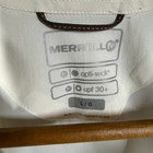 Merrell Opti-wick Shirt Womens Large White Hiking Upf 30  Short Sleeve Button Up