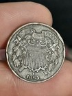 1865 2 Cent Piece Plain 5 Xf