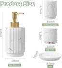 Bathroom Accessories Set 4 Pcs-toothbrush Holders Set  Soap Dispenser  Cotton