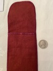 Vintage Jason   Co Maroon 10x3  Felt Silver Storage Bag Maiden Lane New York
