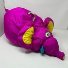 Purple Pink Elephant Fisher Price Big Things Plush Stuffed Vintage 1994 Nylon