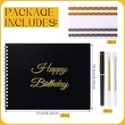 Guestbook With Pens Stickers Happy Signature Book 8 3 X 6 5 Inch Black Birthday