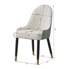 Modern Dining Chairs Set Of 2 Pcs Faux Leather Dining Chair With Metal Legs Fo
