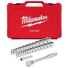Milwaukee Tool 48-22-9088 29pc 3 8  Drive Metric   Sae Ratchet And Socket Set