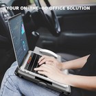 Abovetek Portable Laptop Lap Desk W  Retractable Left right Mouse Pad Tray     