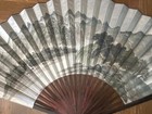 5ft 56 Inches Huge Vintage Asian Wall Fan Art Piece Fu Jian Chinese
