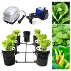 Hydroponics Grow System Kit 7 Buckets 5 Gallon Recirculating Deep Water Culture 