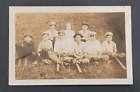 Early 1900 s Original Real Photo Postcard   Snapshot-baseball Team With Girls