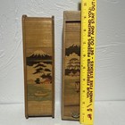 Mid-century 2 Japanese Wooden Roll-top Pencil Box Drawer Handle