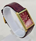 Vintage Beautiful Seiko Slim Men s Watch Red Roman Dial 27mm Wristwatch