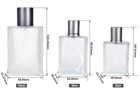 Refillable Perfume Spray Glass Atomizer Empty Bottle Flat Shape Frosted Style