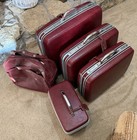 Vintage Red Burgundy  Samsonite Luggage  5pc Set  