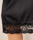 Vintage Vassarette Satinessence Black Half Slip Skirt Med L Side Slit Lingerie