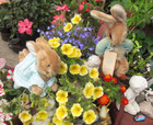 Vintage Plush Bunny Peter Rabbit   Mrs Beatrix Potter  2 Toys 1972 Eden Tag 14 