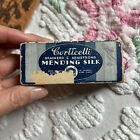 Vintage Corticelli   J p Coats Silk Mending Floss Thread Spools  Brown Cream