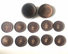 Vtg Mcm Wood Coaster Coasters Set 50s 60s Cocktail Barware Hand Carved