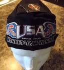 Harley Davidson 1903 Usa Black Headwrap Skull Cap Bandana Genuine Hd Licensed 