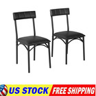   pu Leather Kitchen Dining Chairs Set Of 2 Upholstered Chairs Set Black Apartmen
