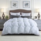 Pinch Pleat 100 cotton 750  Fill Power King Size Luxurious Down Comforter White