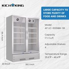 Commercial Glass Door Refrigerator 17 1 Cu ft Merchandiser Refrigerator For Bar