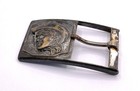 Vintage Engraved Cowboy Western Theme Belt Buckle