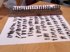 Huge Collection 230 Vintage Railroad Tie Train Date Nails Numbers Sizes See Pics