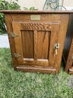 Pair Of Vintage-style White Clad Oak Ice Box Cabinets By Simmons Hardware