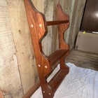 Wooden Quilt blanket Stand Rack  3-bar Freestanding  Brown Wood 