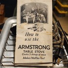 Vintage Armstrong Table Stove 8-b 1920s Antique Electric Grill Enamel W  Manual