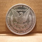 Morgan Silver Round  999 Pure Silver Bullion      Private Mint American Eagle  5oz