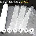 White Tulle Fabric Rolls 54 Inch 10 Yards Tulle Ribbon Spool Bolt
