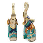 2 Pcs Feng Shui Pair Of Resin Elephant Statue Lucky Figurine Gift Home Decor New