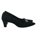 Vintage 60s Women s 5 Flirtations Black Rhinestone Pump Heels Narrow Fit