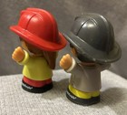 Fisher Price Little People Firefighter Figures Lot Of 2 Fire Truck Crew