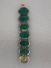 Antique 18th 19th Turquoise Carved Phoenix Themed Bracelet
