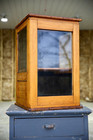 Antique Store Counter Display Case Glass Wood Apothecary Cabinet Humidor Cigar