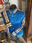Western All Day Sw Blue Stretch Taffeta Hidden Zipper Retro Horse Show Day Shirt