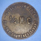 Jeton Pour Compteur A Gaz - Hotel Du Commerce - Paris  France -  79600965     