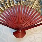 Vintage Chinese Wall Fan Large Hand Painted Bird Floral 45   x25    Folding Fan