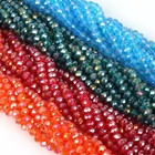 2 3 4 6 8mm Rondelle Austria Crystal Faceted Czech Glass Spacer Beads Jewelry
