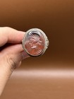 Very Rare Ancient Roman Silver Ring With Unique King Intaglio