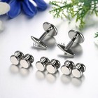 8pcs Men Cufflinks Tuxedo Shirt Stud Set  Cuff Links Business Wedding Party Gift