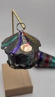 Two Llamas Metal Folk Art Christmas Ornaments Multicolor Shine Rare M  xico Vtg 