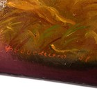 Vintage 1951  the Bird Catcher  Fedoskino Lacquer Trinket Box Hand Painted