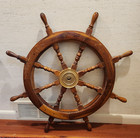 36 Inch Ship Steering Wheel Wooden Antique Brass Nautical Pirate Ship s