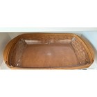 Longaberger Large Handwoven Basket With Hard Plastic Liner Rectangular 23x14x4